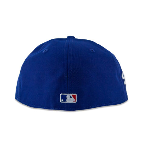 New Era 59Fifty Los Angeles Dodgers Katakana Fitted Hat Dark Royal Blue White - Image 5