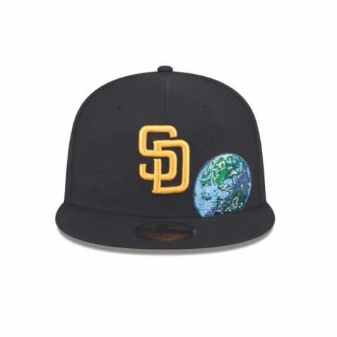New Era 59Fifty San Diego Padres Global Fitted Hat Black - Image 2