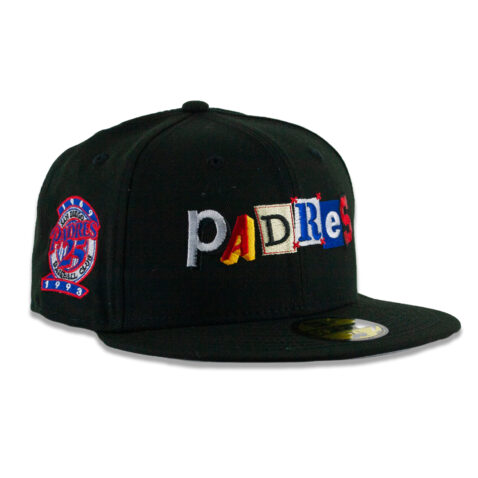 New Era 59Fifty San Diego Padres Ransom Note Fitted Hat Black Multicolor - Image 3