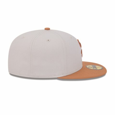 New Era 59Fifty San Diego Padres Two Tone Fitted Hat Stone Gray Light Bronze - Image 6
