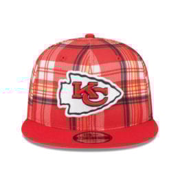 New Era 9Fifty Kansas City Chiefs Sideline Statement Snapback Hat Red Plaid
