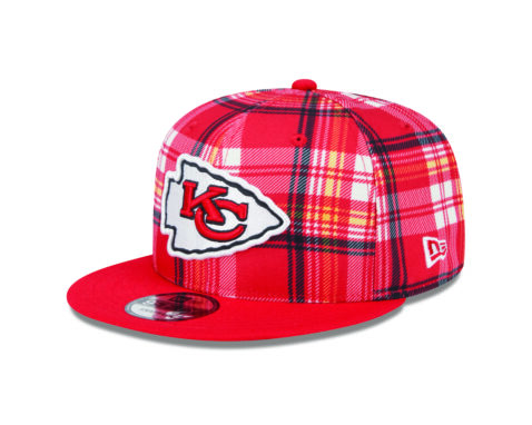 New Era 9Fifty Kansas City Chiefs Sideline Statement Snapback Hat Red Plaid