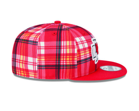 New Era 9Fifty Kansas City Chiefs Sideline Statement Snapback Hat Red Plaid - Image 6