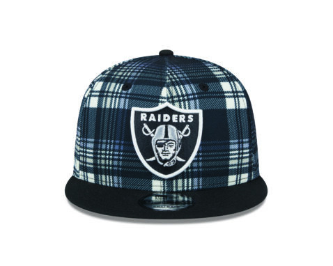 New Era 9Fifty Las Vegas Raiders Sideline Statement Snapback Hat Black Plaid - Image 2