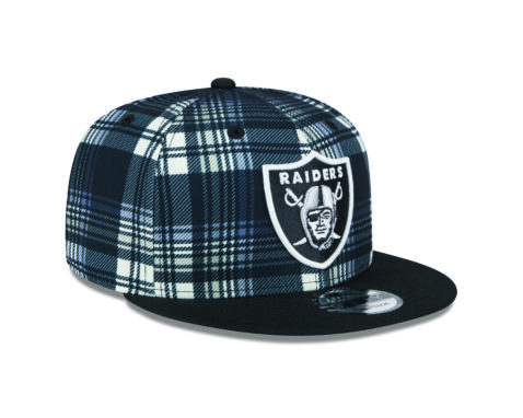 New Era 9Fifty Las Vegas Raiders Sideline Statement Snapback Hat Black Plaid - Image 3