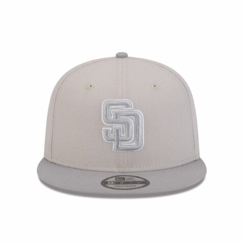 New Era 9Fifty San Diego Padres Two Tone Snapback Hat Stone Gray - Image 2