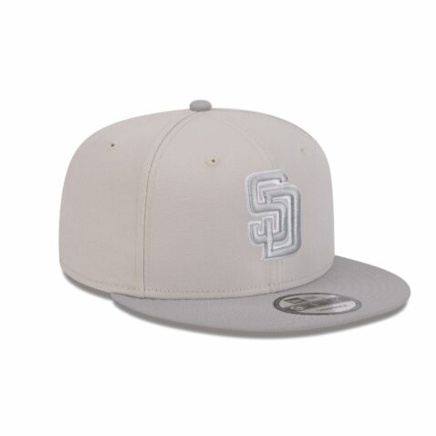 New Era 9Fifty San Diego Padres Two Tone Snapback Hat Stone Gray - Image 3