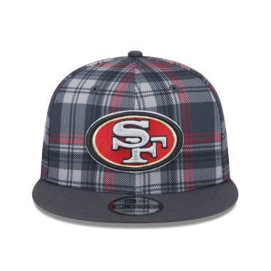New Era 9Fifty San Francisco 49ers Sideline Statement Snapback Hat Graphite Plaid