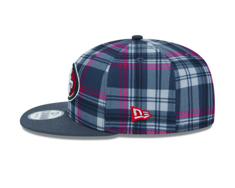 New Era 9Fifty San Francisco 49ers Sideline Statement Snapback Hat Graphite Plaid - Image 4