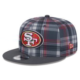 New Era 9Fifty San Francisco 49ers Sideline Statement Snapback Hat Graphite Plaid