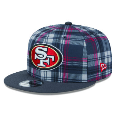 New Era 9Fifty San Francisco 49ers Sideline Statement Snapback Hat Graphite Plaid