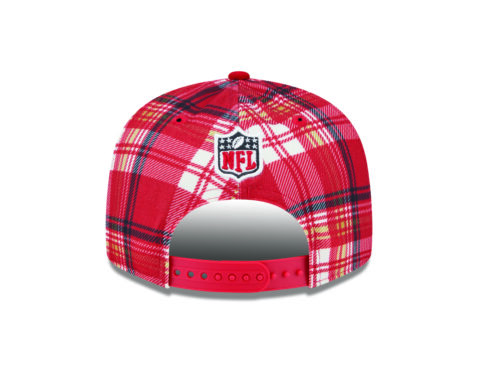 New Era 9Fifty San Francisco 49ers Sideline Statement Snapback Hat Red Plaid - Image 5