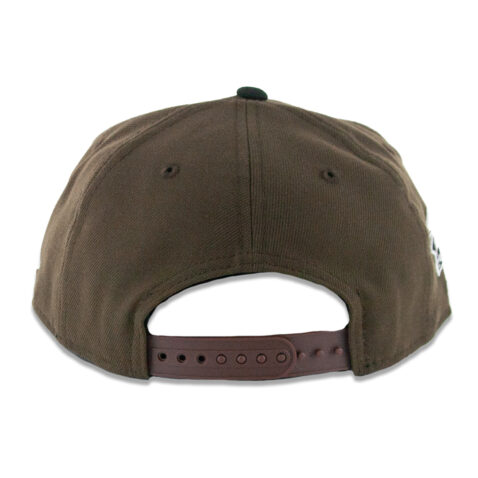New Era 9Forty Atlanta Braves Two Tone A-Frame Snapback Hat Brown White Black - Image 5