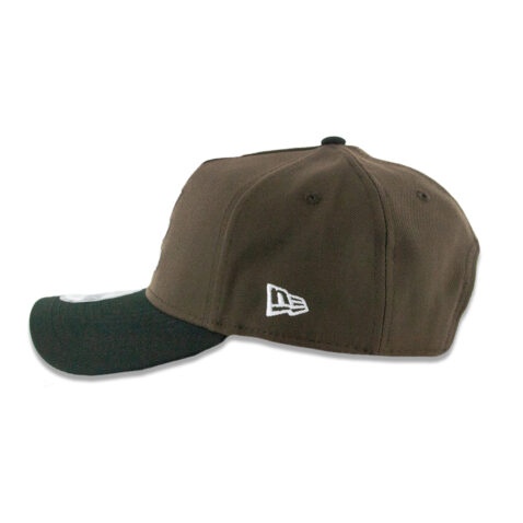 New Era 9Forty Atlanta Braves Two Tone A-Frame Snapback Hat Brown White Black - Image 4