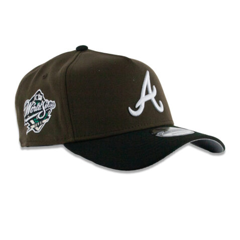 New Era 9Forty Atlanta Braves Two Tone A-Frame Snapback Hat Brown White Black - Image 3