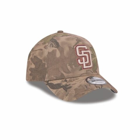 New Era 9Forty San Diego Padres A-Frame Snapback Hat Leaf Camo - Image 3