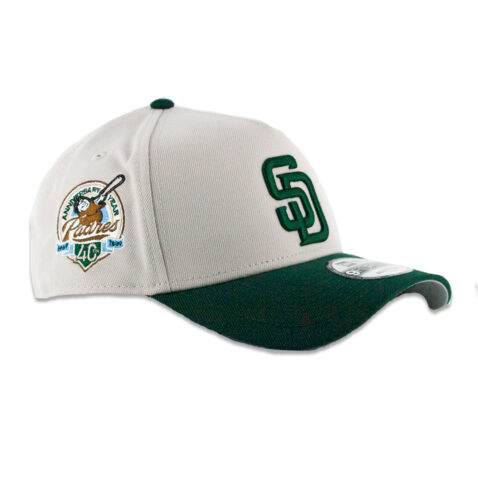 New Era 9Forty San Diego Padres Earth A-Frame Snapback Hat Stone Gray Green - Image 3