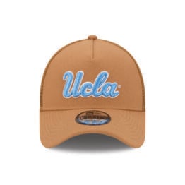 New Era 9Forty UCLA Bruins Color Pack Mesh Trucker A-Frame Snapback Hat Light Bronze Light Blue