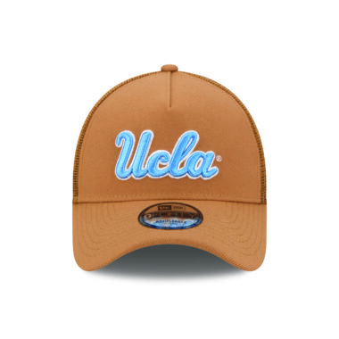 New Era 9Forty UCLA Bruins Color Pack Mesh Trucker A-Frame Snapback Hat Light Bronze Light Blue