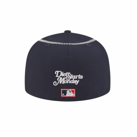 New Era x Diet Starts Monday 59Fifty Anaheim Angels Cooperstown Fitted Hat Dark Navy Red - Image 5