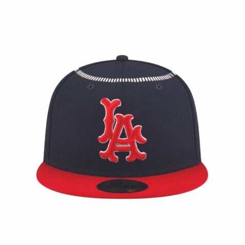 New Era x Diet Starts Monday 59Fifty Anaheim Angels Cooperstown Fitted Hat Dark Navy Red - Image 2