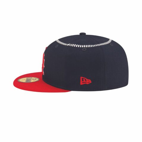 New Era x Diet Starts Monday 59Fifty Anaheim Angels Cooperstown Fitted Hat Dark Navy Red - Image 4