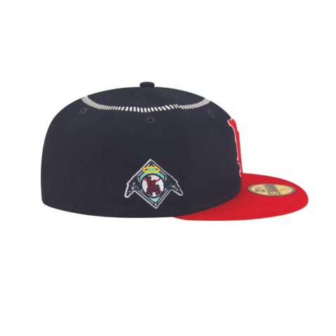 New Era x Diet Starts Monday 59Fifty Anaheim Angels Cooperstown Fitted Hat Dark Navy Red - Image 6