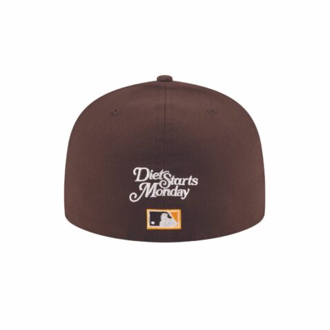 New Era x Diet Starts Monday 59Fifty San Diego Padres Cooperstown Fitted Hat Brown Gold - Image 5