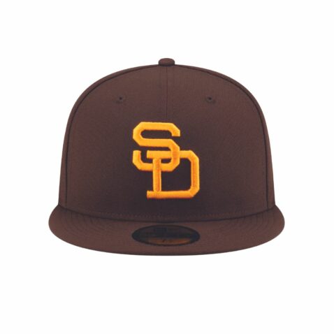 New Era x Diet Starts Monday 59Fifty San Diego Padres Cooperstown Fitted Hat Brown Gold - Image 2