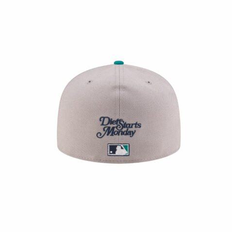 New Era x Diet Starts Monday 59Fifty Seattle Mariners Cooperstown Fitted Hat Gray Turquoise - Image 5