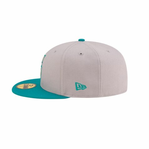 New Era x Diet Starts Monday 59Fifty Seattle Mariners Cooperstown Fitted Hat Gray Turquoise - Image 4