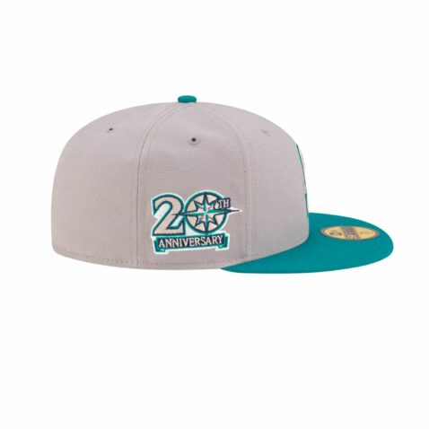 New Era x Diet Starts Monday 59Fifty Seattle Mariners Cooperstown Fitted Hat Gray Turquoise - Image 6