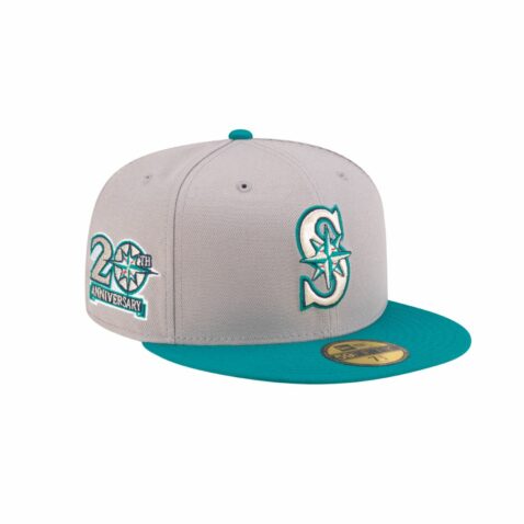New Era x Diet Starts Monday 59Fifty Seattle Mariners Cooperstown Fitted Hat Gray Turquoise - Image 3