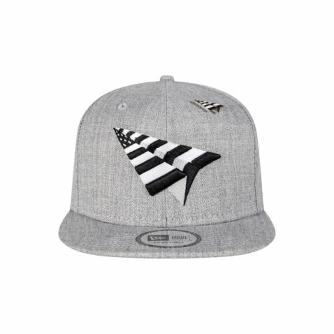 Paper Planes Grey Boy Crown Old School Snapback Hat Heather Grey
