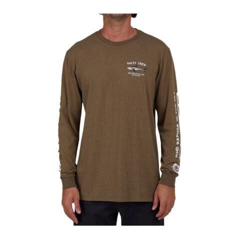 Salty Crew Classic Bruce Long Sleeve T-Shirt Mocha Heather