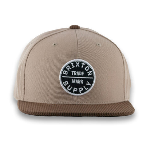 Brixton Oath III Snapback Hat Khaki Sepia - Image 3