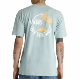 Vans Classic Mini Dual Palm II Short Sleeve T-Shirt Gray Mist Yellow