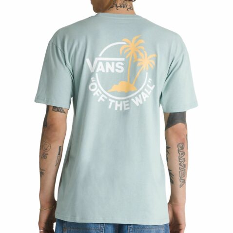 Vans Classic Mini Dual Palm II Short Sleeve T-Shirt Gray Mist Yellow - Image 2