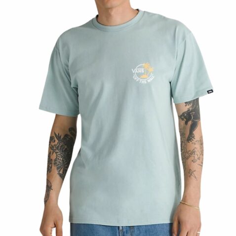 Vans Classic Mini Dual Palm II Short Sleeve T-Shirt Gray Mist Yellow