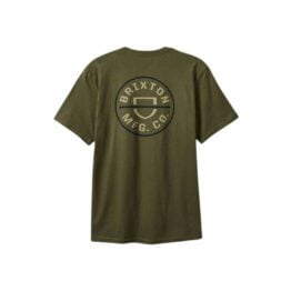 Brixton Crest II Short Sleeve T-Shirt Ivy Green Sand Navy Blue