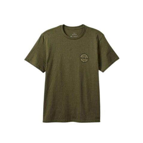 Brixton Crest II Short Sleeve T-Shirt Ivy Green Sand Navy Blue