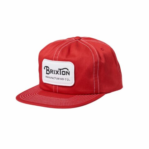 Brixton Grade HP Snapback Hat Red