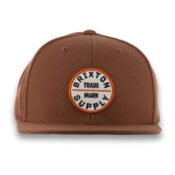 Brixton-Oath-III-Snapback-Hat-Pinecone-Brown-Front.jpg