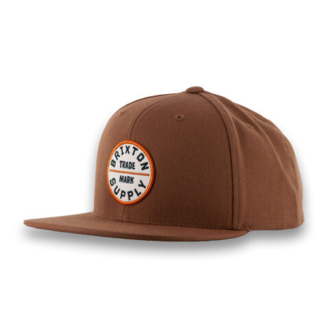 Brixton Oath III Snapback Hat Pinecone Brown