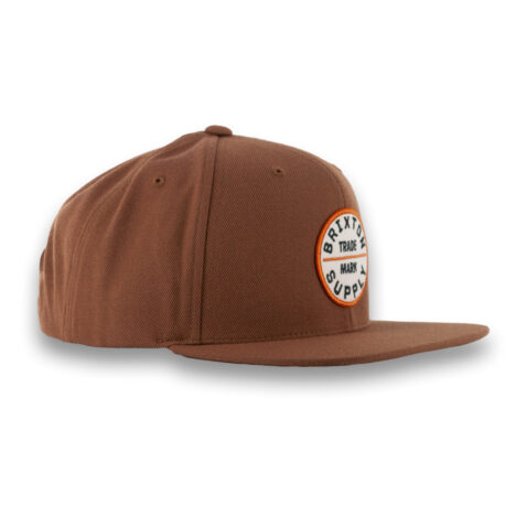 Brixton Oath III Snapback Hat Pinecone Brown - Image 3