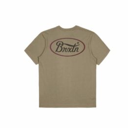 Brixton Parsons Short Sleeve T-Shirt Oatmeal Washed Black Mahogany
