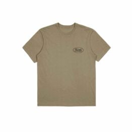 Brixton Parsons Short Sleeve T-Shirt Oatmeal Washed Black Mahogany