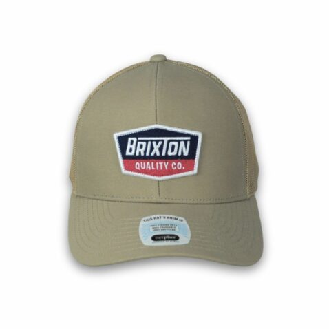 Brixton Regal Netplus MP Trucker Snapback Hat Khaki Khaki - Image 2