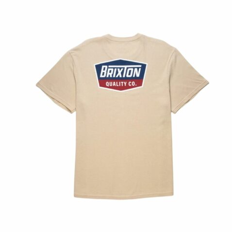 Brixton Regal Short Sleeve T-Shirt Cream Navy - Image 2