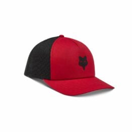 Fox Head Trucker Snapback Hat Flame Red